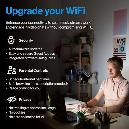 Linksys Multi-gig Micro Mesh WiFi 6 Router | Connect 100+ Devices | 2,000 Sq Ft Coverage | 3.0 Gbps Speeds | No App Required | 2024 Release in Saudi Arabia