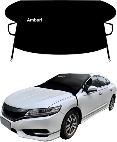 غطاء الزجاج الأمامي المزدوج للثلج والثلوج ، وحماية من أشعة الشمس ، والجانب العاكس الفضي لجانب الصيف والأسود لفصل الشتاء ، وحامي البرد ، ويتناسب مع معظم السيارات ، وسيارات الدفع الرباعي ، والشاحنات ، ودرع الصقيع المقاوم للماء M in Kuwait