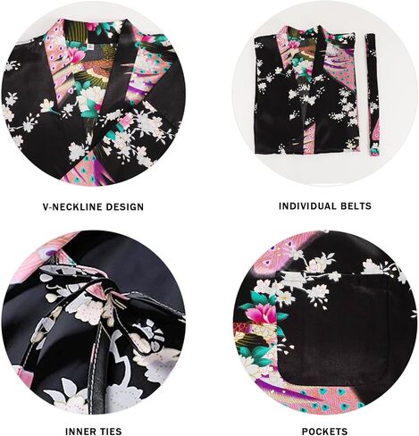 Kimonos for Women Japanese Dress Yukata Cosplay Anime Peacock Costume Bathrobe Sleepwear Mask Hand Fan Socks Set in Kuwait