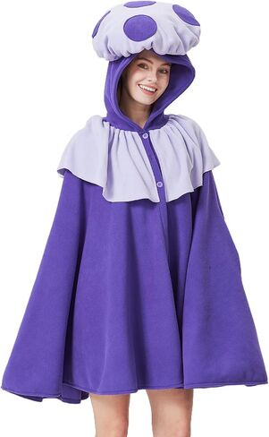 Unisex Mushroom Costume Mushroom Cosplay Hooded Christmas Costumes Party Cape in Saudi Arabia