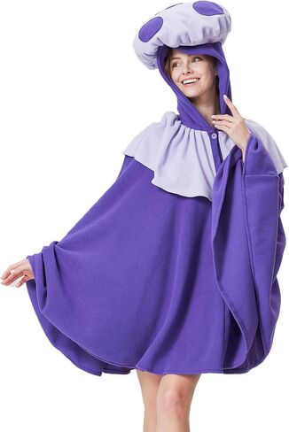 Unisex Mushroom Costume Mushroom Cosplay Hooded Christmas Costumes Party Cape in Saudi Arabia