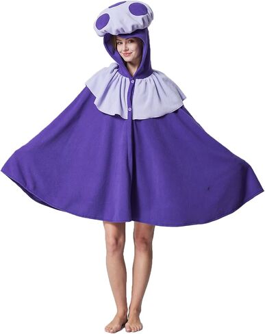 Unisex Mushroom Costume Mushroom Cosplay Hooded Christmas Costumes Party Cape in Saudi Arabia