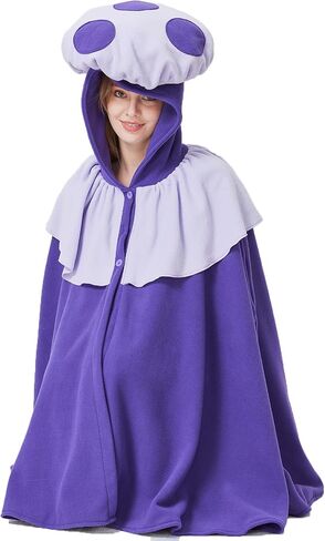 Unisex Mushroom Costume Mushroom Cosplay Hooded Christmas Costumes Party Cape in Saudi Arabia