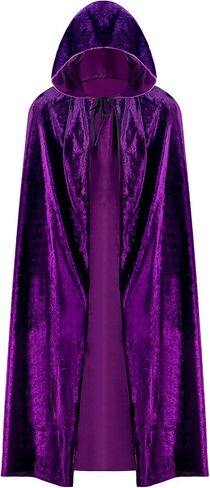 KAKU NANU Hooded Cloak Adult Teen Velvet Cape Halloween Vampire Witch Cape for Men and Women Cosplay Costumes in Kuwait