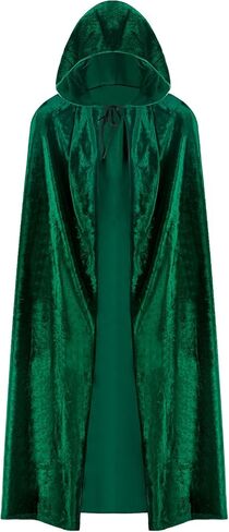 KAKU NANU Hooded Cloak Adult Teen Velvet Cape Halloween Vampire Witch Cape for Men and Women Cosplay Costumes in Kuwait