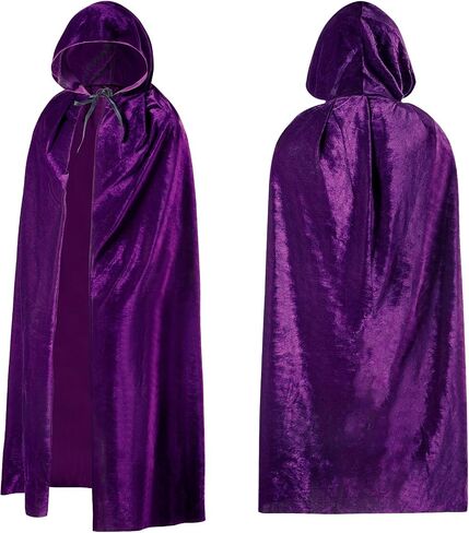 KAKU NANU Hooded Cloak Adult Teen Velvet Cape Halloween Vampire Witch Cape for Men and Women Cosplay Costumes in Kuwait