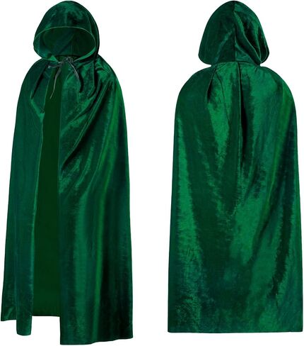 KAKU NANU Hooded Cloak Adult Teen Velvet Cape Halloween Vampire Witch Cape for Men and Women Cosplay Costumes in Kuwait