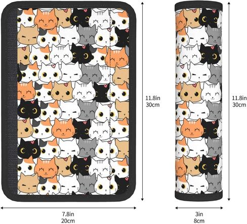 2PCS Cute Cat Soft Auto Rubber Seat Belt Cover Pad Seatbelt Shoulder Pad for A More Comfortable Driving,Suitable for All Car Interior Accessorie in Saudi Arabia