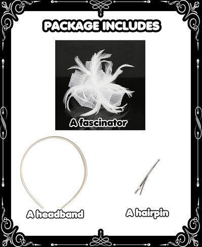 قبعات حجاب شبكية، قبعات زينة لحفلات الزفاف مع عصابة رأس ومشبك للسيدات، قبعة كنتاكي ديربي لحفلات الزفاف، أبيض in Kuwait