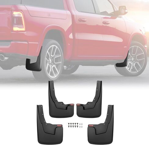Truck Mud Flaps for 2019-2024 Dodge Ram 1500 with OEM Fender Flares(New Body Style), Front & Rear Mud Guards Set No Drill Splash Guards Accessories 4pcs(NOT for Classic or TRX Models) in Saudi Arabia
