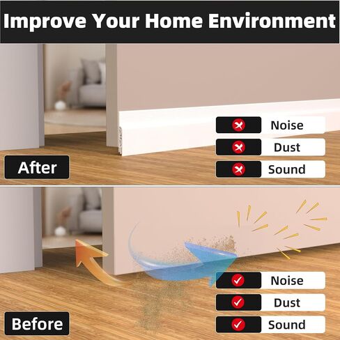ESUFEIR 78" Under Door Draft Stopper,Bottom Door Sweeps for Exterior & Interior,Gap Filler Noise Blocker Seal Strip,Wind Guard Dust Stopper(Black) in Saudi Arabia