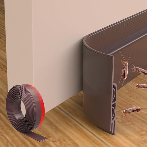 ESUFEIR 78" Under Door Draft Stopper,Bottom Door Sweeps for Exterior & Interior,Gap Filler Noise Blocker Seal Strip,Wind Guard Dust Stopper(Black) in Saudi Arabia