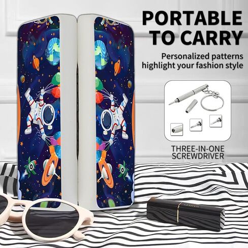 Eyeglass Case Hard Shell, Portable Sunglass Case, Fashionable PU Leather Eyeglass Case in Kuwait