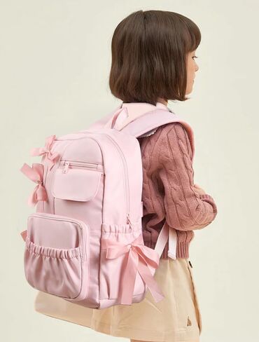 Kawaii Coquette Backpack with Bows for Teen Girls School Bookbag Aesthetic Dance Bag in Saudi Arabia