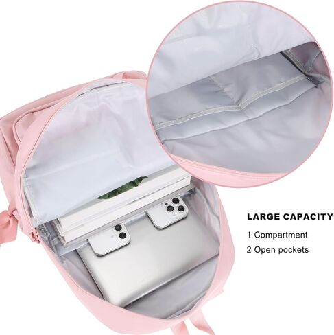 Kawaii Coquette Backpack with Bows for Teen Girls School Bookbag Aesthetic Dance Bag in Saudi Arabia