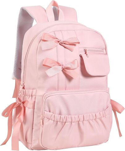 Kawaii Coquette Backpack with Bows for Teen Girls School Bookbag Aesthetic Dance Bag in Saudi Arabia