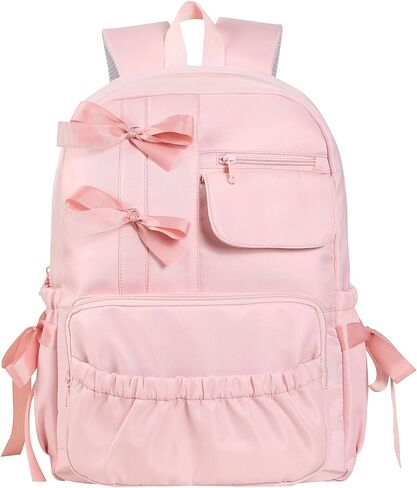 Kawaii Coquette Backpack with Bows for Teen Girls School Bookbag Aesthetic Dance Bag in Saudi Arabia