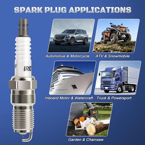 Fordium Spark Plugs 8 Pack 7164 TR55IX متوافق مع 1997-2010 Ford F150 V8 4.6 5.4 ، فورد إكسبيديشن مستكشف موستانج ، كاديلاك ، تشيفي ، جي إم سي ، لينكولن ، بويك ، مركبات الزئبق-4.1-8.1 لتر in Kuwait