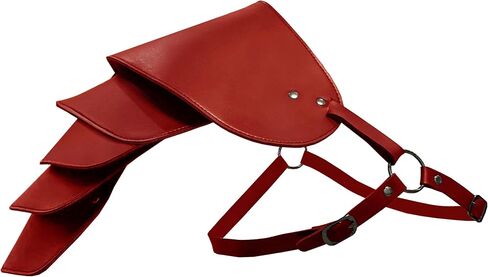 Unisex Shoulder Armor Medieval Viking Armour Faux Leather Adjustable Costume for LARP Halloween Party in Kuwait
