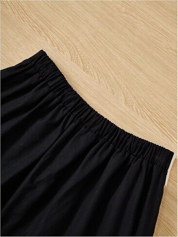 MakeMeChic Girl's Color Block A Line Mini Skirt Pleated Letter Patched Summer Short Skirts in Saudi Arabia