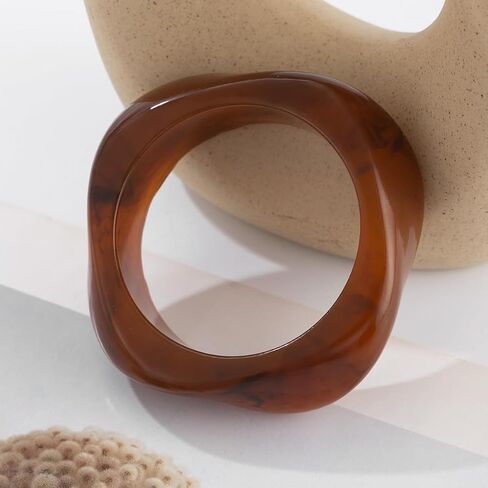 Chunky Acrylic Bangle Bracelet Cuff Colorful Irregular Large Resin Cute Candy Geometric Polygon Wide Transparent Wristbands Bracelets Statement Jewelry for Women in Saudi Arabia