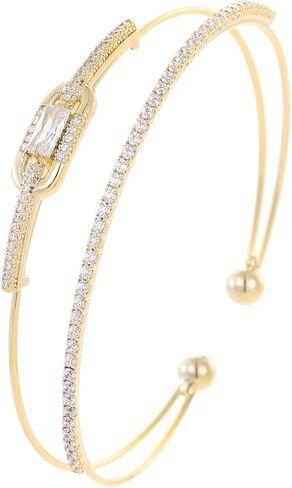 Gold Bracelets for Women Jewelry 14k Plated Gold Bangles for Women Cuff Bracelet Open Fashion Bracelet Adjustable ﻿ in Kuwait