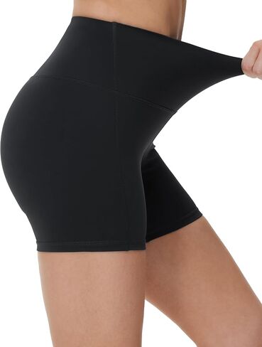 THE GYM PEOPLE Women's High Waist Yoga Workout Shorts Tummy Control Fitness Athletic Running Compression Shorts in Saudi Arabia