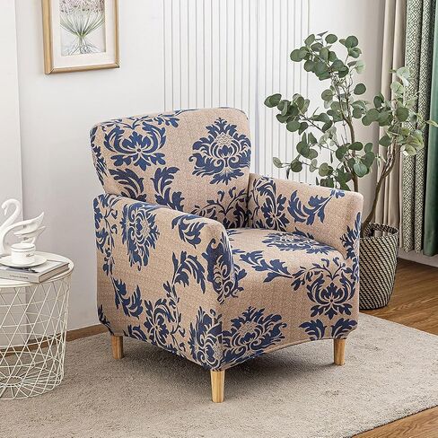 Accent Chair Covers with Arms Stretch Mid Century Modern Accent Chair Slipcovers 1-Piece Printed Banquet Arm Chair Cover Couch Sofa Covers Protector for Living Room Office Hotel #4 in Kuwait