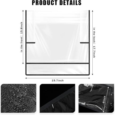 Hoolerry 4 Pcs Black Edge Salon Chair Cover Clear Plastic Square Hairdressing Back Protectors for Fits Most Standard Back Reinforced Precision Stitched Covers to Prevent Damage Spa/Salon Chairs in Kuwait