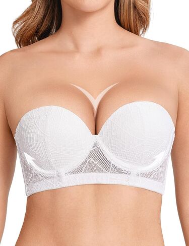 حمالة صدرية لضغط حمالة للنساء المبطنة بالأسلاك السفلية الدانتيل القابل للتحويل Longline Bombshell Bras in Kuwait