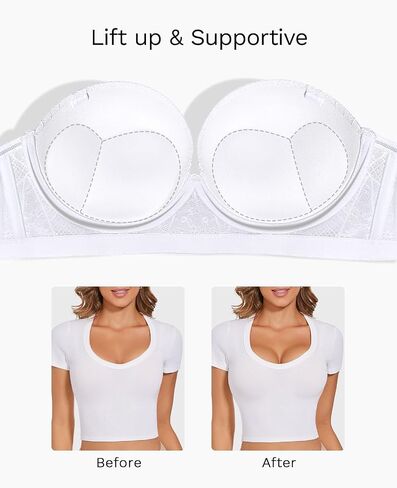 حمالة صدرية لضغط حمالة للنساء المبطنة بالأسلاك السفلية الدانتيل القابل للتحويل Longline Bombshell Bras in Kuwait