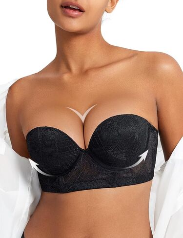 حمالة صدرية لضغط حمالة للنساء المبطنة بالأسلاك السفلية الدانتيل القابل للتحويل Longline Bombshell Bras in Kuwait