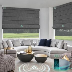 Yoolax Roman Blinds, Blinds for Windows Blackout Shades Control Roman Window Shades, Fabric Sample (Multicolor