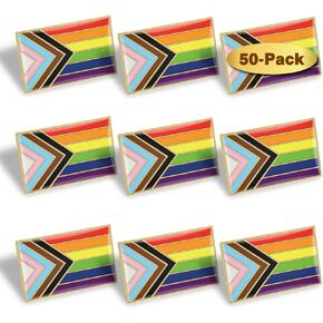 2/12/10/100/100pcs تقدم جديد برايد دبابيس صاخبة صدرية- LGBT المتحولين جنسياً قوس قزح مثلي الجنس مثلي الجنس شارة بروش دبوس للرجال القبعات للنساء القبعات