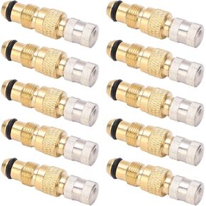 Tractor Air Liquid Valves, 10PCS Brass Tractor Tire Valve Stem TR218A CH3 Core Housings Replacement