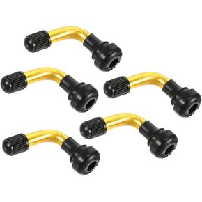 5 Pcs Universal PVR50 Tubeless Tire Valve Stem - Cars RV Bicycles Motorcycles Trailers Tubeless Tire Valve - Stainless Steel Gold Tone Auto Accessories
