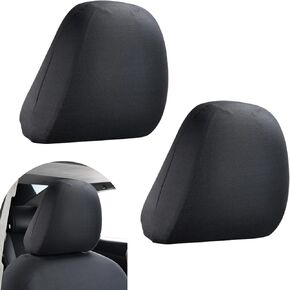 2 PCS CAR CAR SET HEADREST ، أغطية مسند للسيارة ، غطاء كامل الغبار التفاف ، واقي مسند رأس مرن قابل لإعادة الاستخدام ، ملاءمة عالمية لمعظم السيارات (أسود)