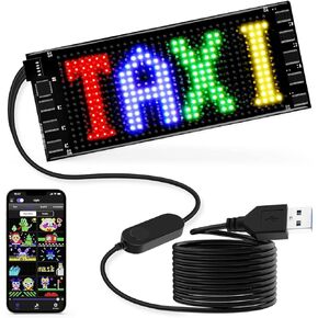 علامات ضوء LED للسيارة ، علامة تاكسي الزجاج الأمامي مع صائق أزرق ، LED علامة مع 2 PCS كؤوس الشفط اللمس باهتة على نافذة السيارة