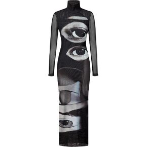 JW PEI Women's Sophia Eye Print Mesh Dress