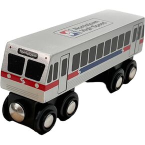Muni Pals Munipals MP05-1105 Wooden Subway Train Car Septa N5 Norristown High Line