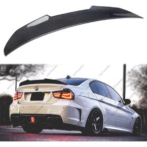 مفسد حقيقي ألياف الكربون الخلفية المفسد متوافق مع 2006-2011 E90 BMW 3 Series 2007-2013 M3