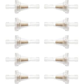 10Pcs 1/4 Inch Motorcycle Clear Gas Inline Fuel Filter Replacement for Dirt Bike ATV UTV Snowmobile Golf Cart Kawasaki John Deere EZGO with 1/4 Inch Lines