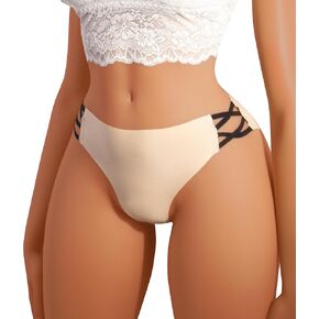 Hibluco Women Seamless Underwear Sexy Strap Hipsters Panties Ice Silk Bikinis