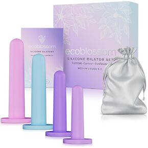 Ecoblossom Silicone Dilator Set - The Most Comfortable Dilators for Women with Pain - Pelvic Floor Trainer, Stretcher, and Expander (Large, Sizes 5-8)