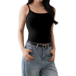 Tank Top for Women Basic Double Lined Loose Sleeveless Adjustable Shoulder Strap Best 2025 Summer Women Tanks Tops