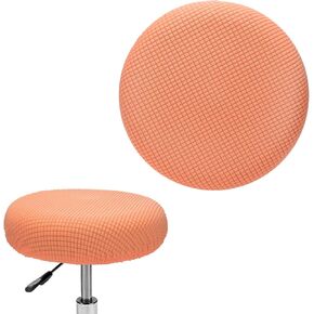 1-Pack Bar Stool Covers Round, for 12-14 Inch Polyester Corn Grid Seat Covers with Elastic Bands for Bar Stool/Round Cushion [Yellow Green]