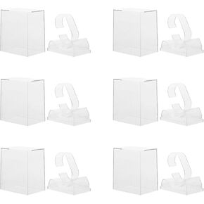 Cabilock 6pcs Boxes Watch Display Box Watch Case Storage Organizer Acrylic Watch Case Watch Rack Organizer Clear Stand Watch Display Case Men Man Watch