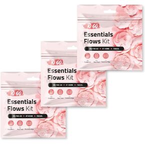 pH Advantage Essential Flows Period Kit - 3 Pantyliners, 2 Maxi Pads & Feminine Wipe | Hygiene Essentials for School, First Period