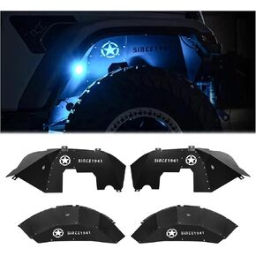 غطاء عجلة الخطوط الداخلية الأمامية والخلفية لعجلة 2018-2024 Jeep Wrangler JL JLU Unlimited Bolt-on Wheel Prints Protect