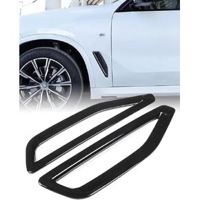 for X5 Front Side Fender Vents Air Outlet Cover Trim, Compatible with BMW X5 G05 2019-2025 Glossy Black Side Marker Fender Air Vent Trim Cover, Shark Gills Side Fender Vent Decoration Trim